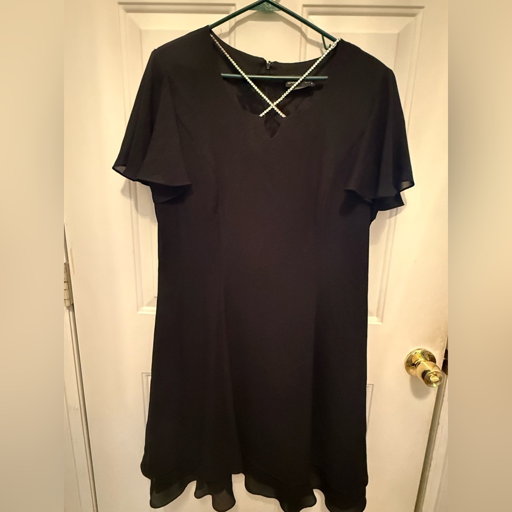 David Rose black shift dress size 18